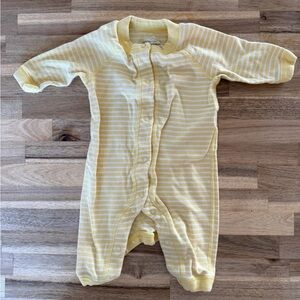 Hanna Andersson Yellow Striped Kids Footie